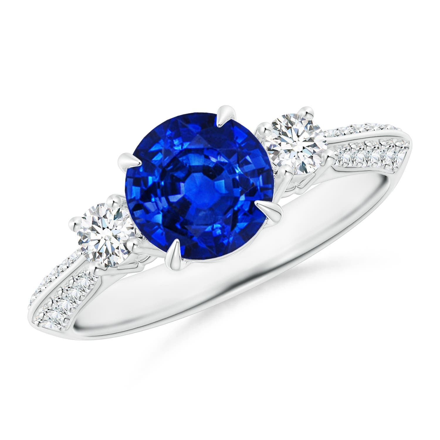 AAAA - Blue Sapphire / 2.01 CT / 14 KT White Gold