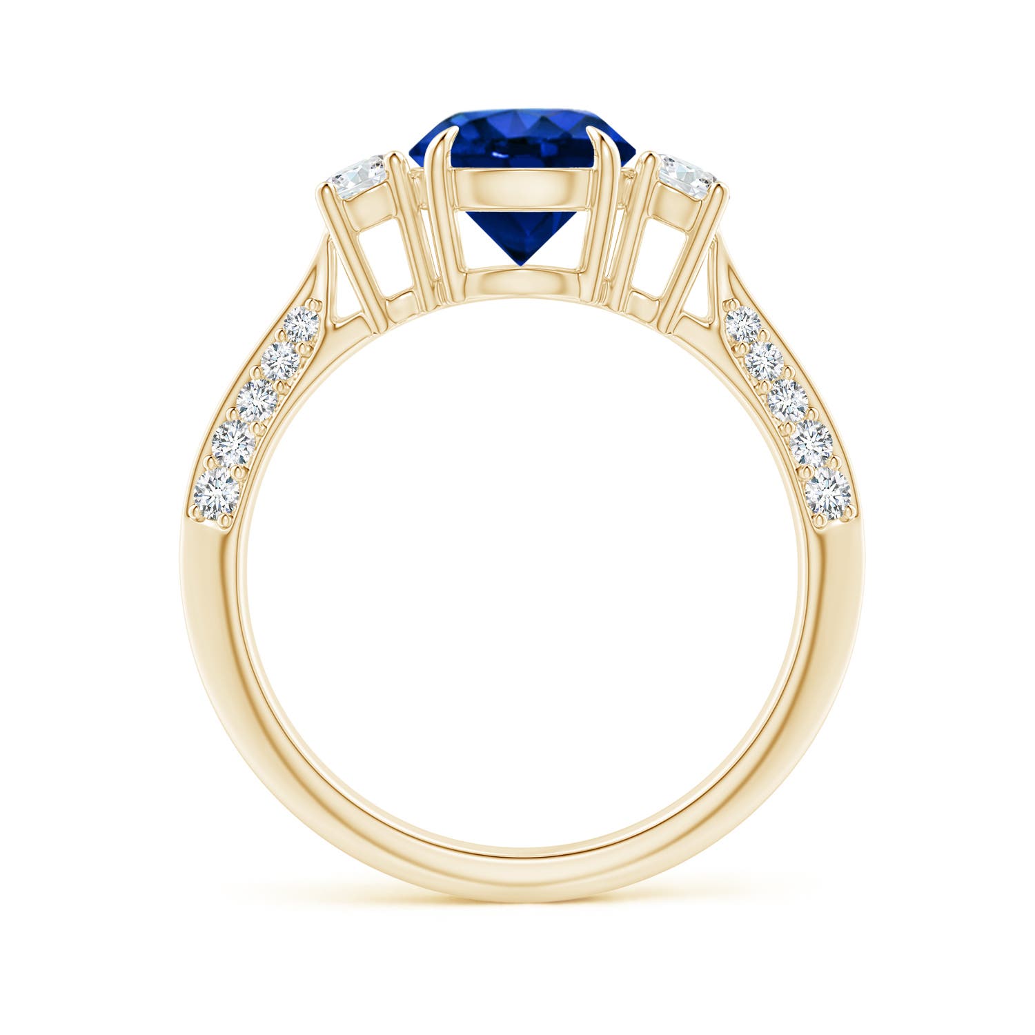 AAAA - Blue Sapphire / 2.01 CT / 14 KT Yellow Gold