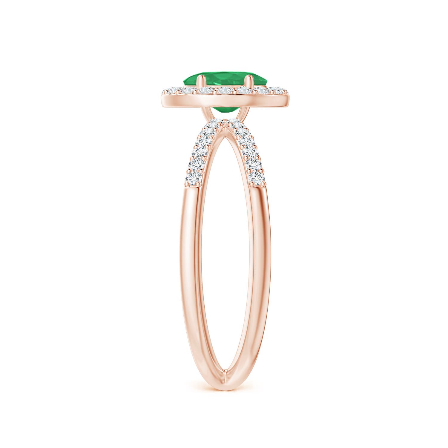 A - Emerald / 0.78 CT / 14 KT Rose Gold