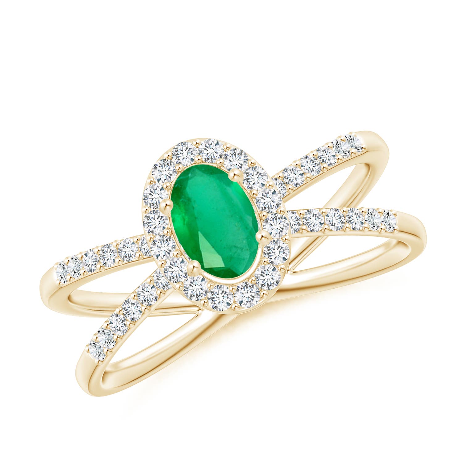 A - Emerald / 0.78 CT / 14 KT Yellow Gold