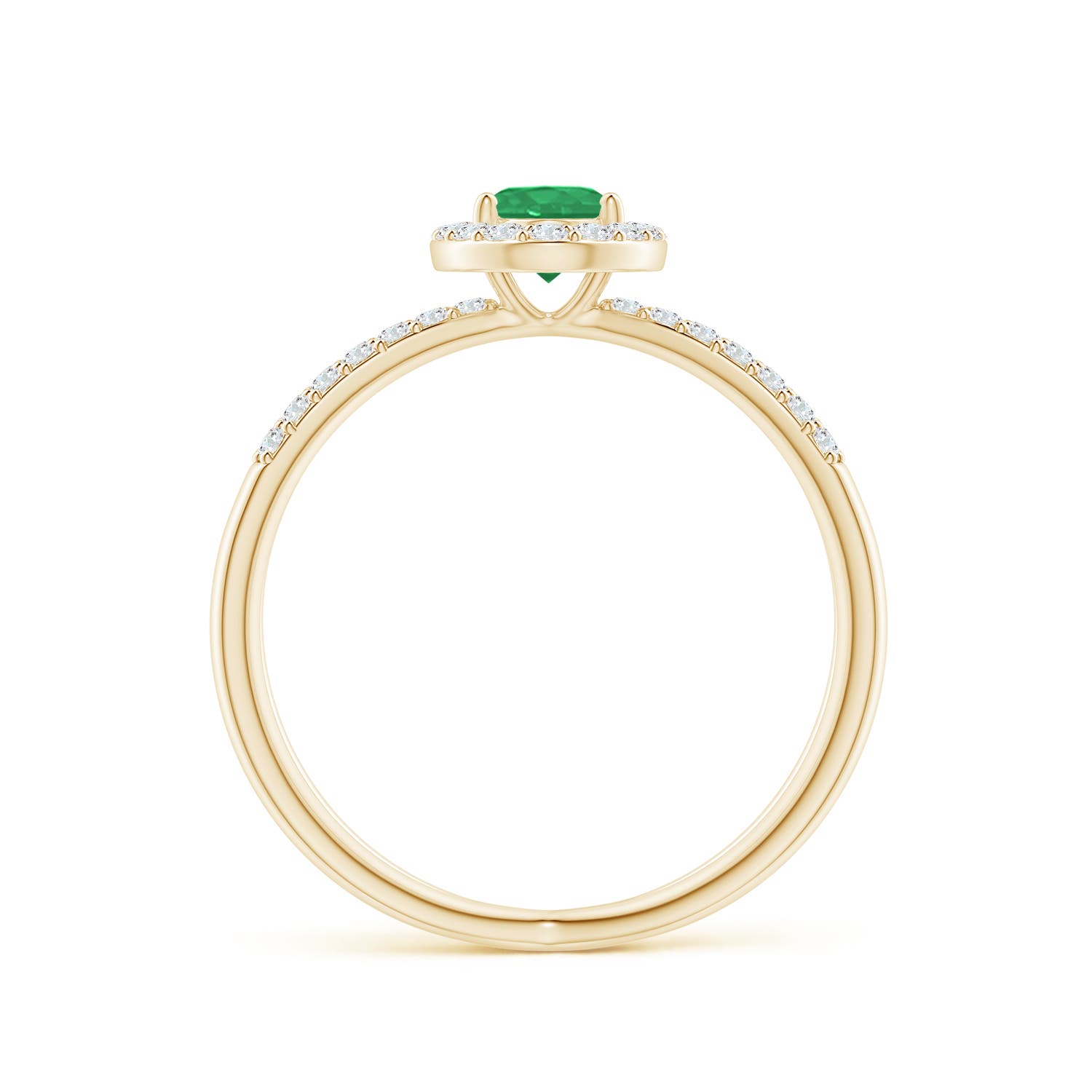 A - Emerald / 0.78 CT / 14 KT Yellow Gold