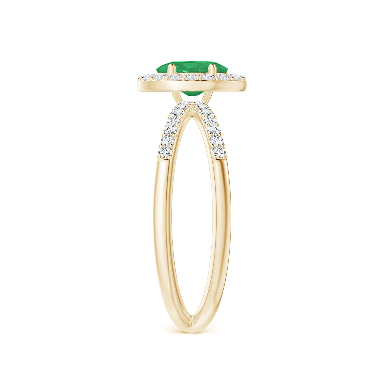 A - Emerald / 0.78 CT / 14 KT Yellow Gold