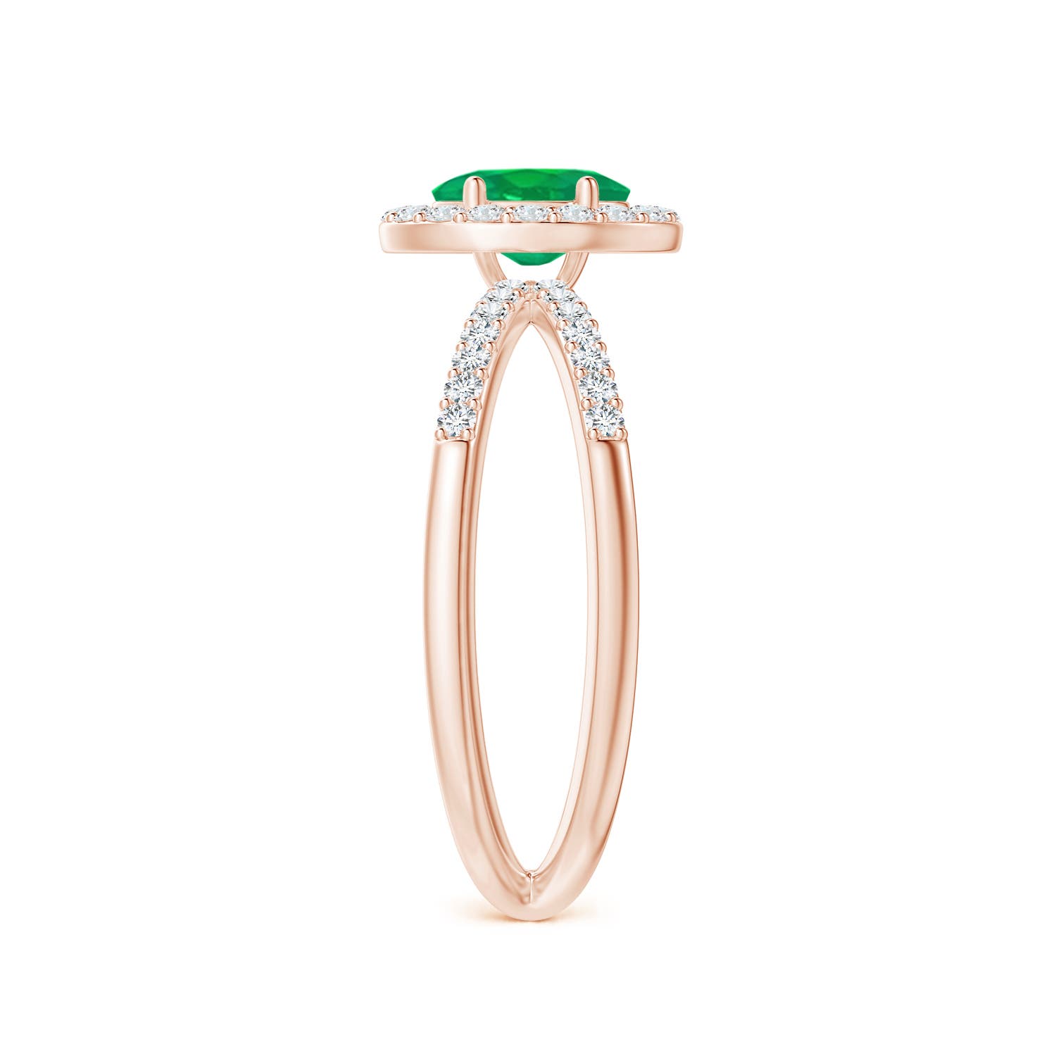 AA - Emerald / 0.78 CT / 14 KT Rose Gold