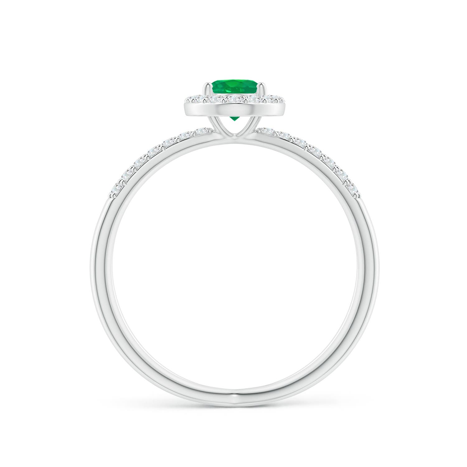 AA - Emerald / 0.78 CT / 14 KT White Gold