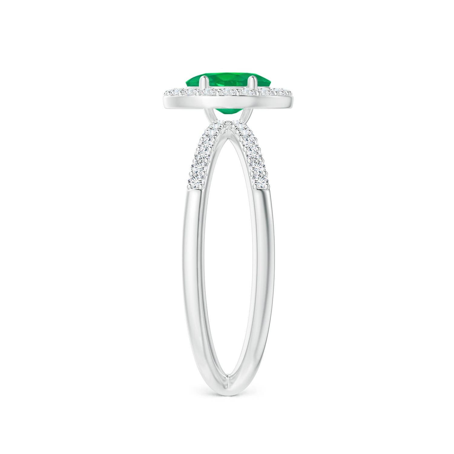 AA - Emerald / 0.78 CT / 14 KT White Gold