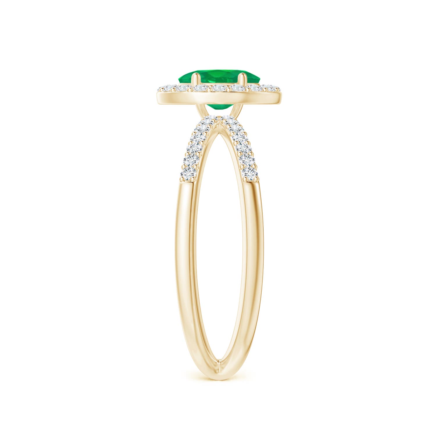 AA - Emerald / 0.78 CT / 14 KT Yellow Gold