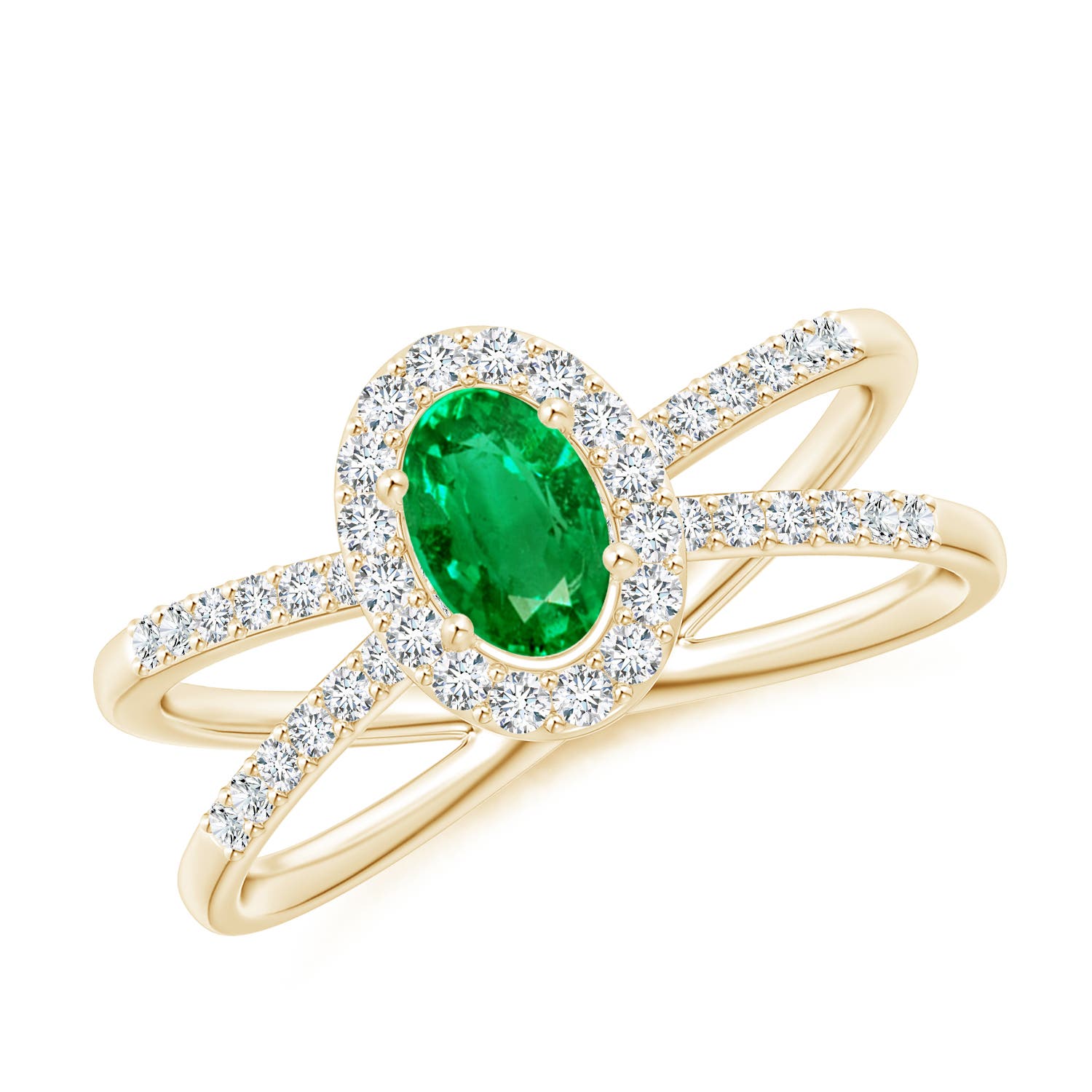 AAA - Emerald / 0.78 CT / 14 KT Yellow Gold