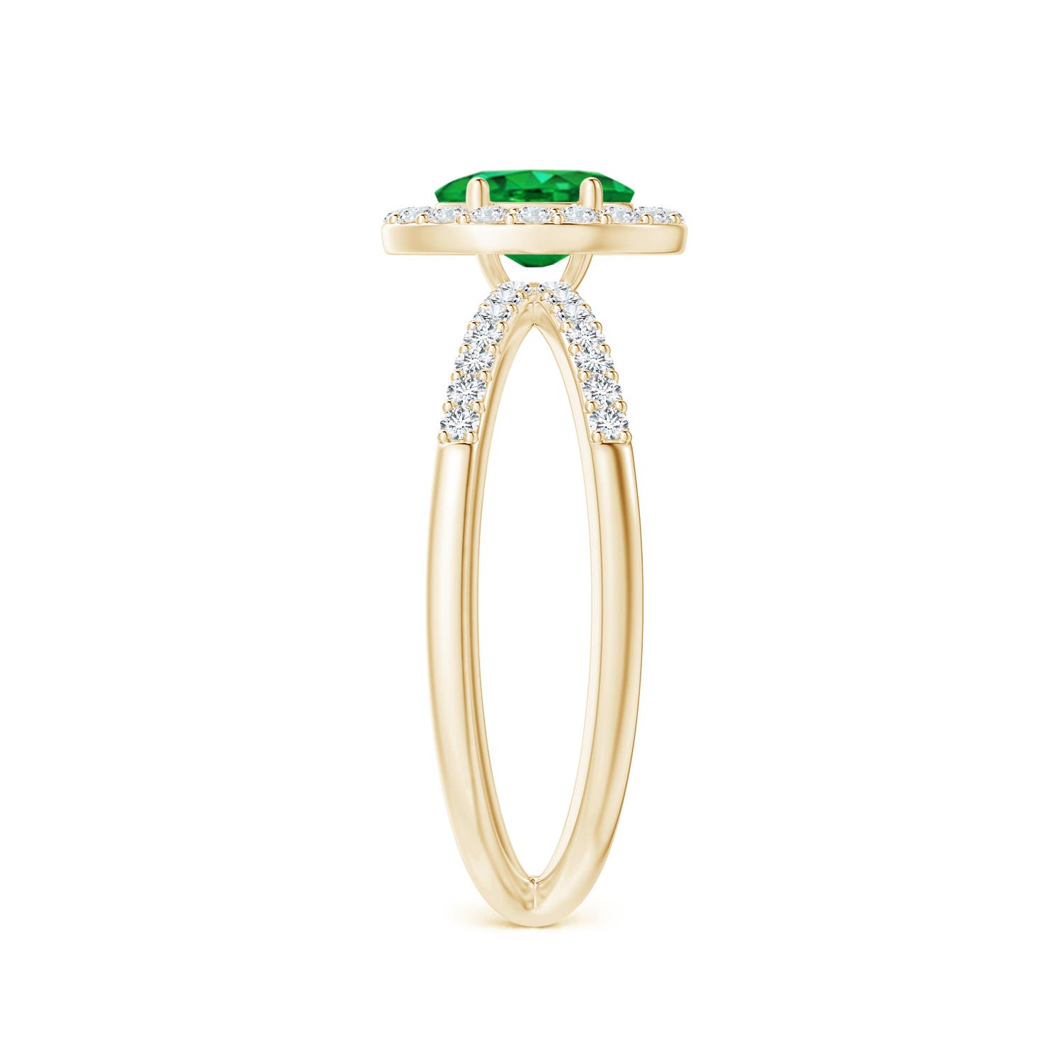 AAA - Emerald / 0.78 CT / 14 KT Yellow Gold