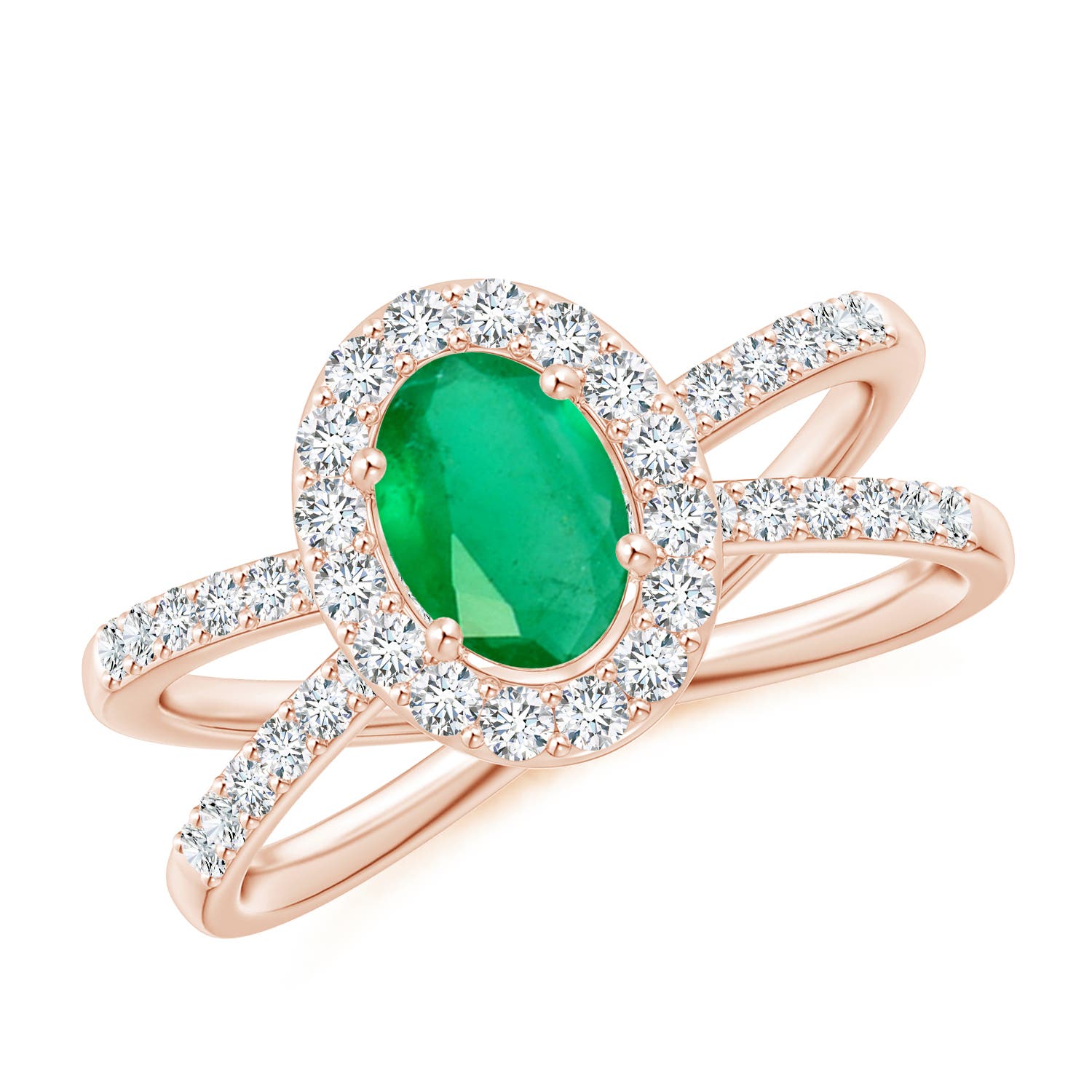 A - Emerald / 1.28 CT / 14 KT Rose Gold