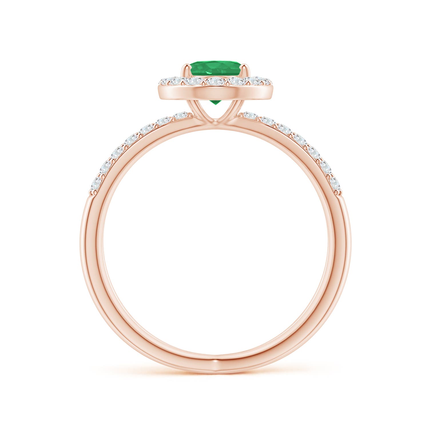 A - Emerald / 1.28 CT / 14 KT Rose Gold