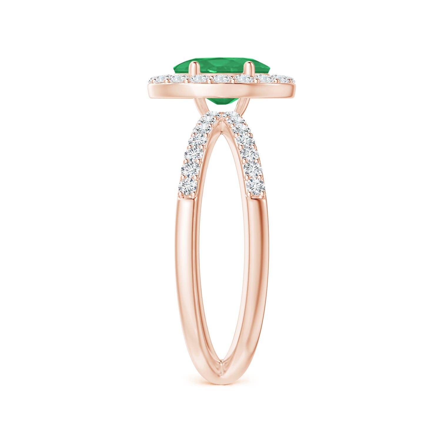 A - Emerald / 1.28 CT / 14 KT Rose Gold