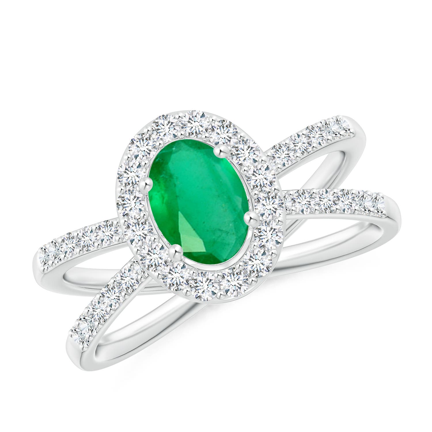 A - Emerald / 1.28 CT / 14 KT White Gold