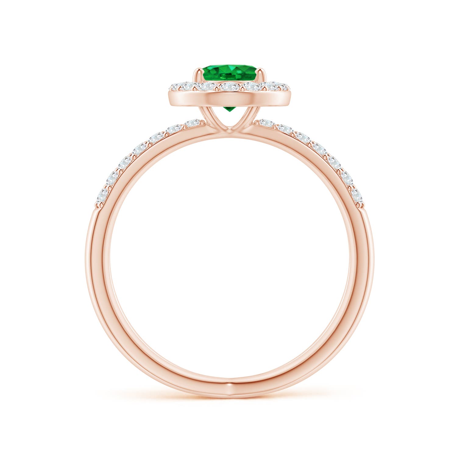 AAA - Emerald / 1.28 CT / 14 KT Rose Gold