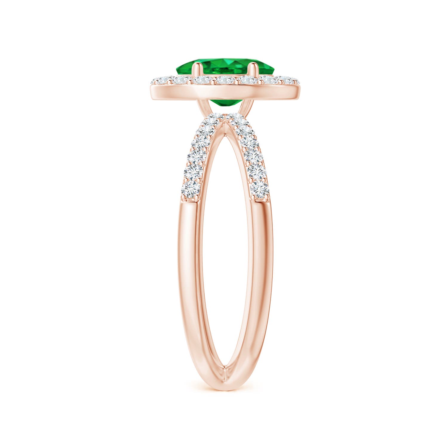 AAA - Emerald / 1.28 CT / 14 KT Rose Gold