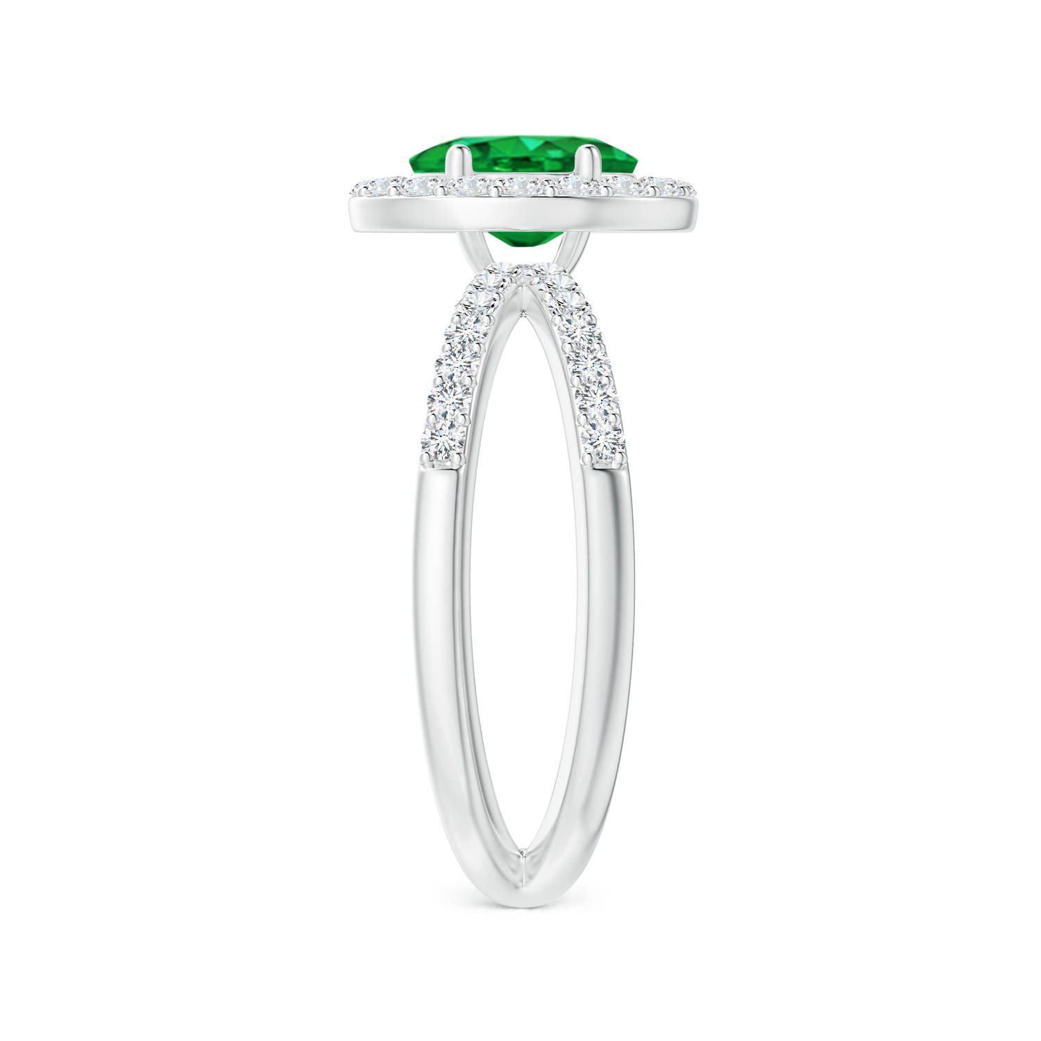 AAA - Emerald / 1.28 CT / 14 KT White Gold