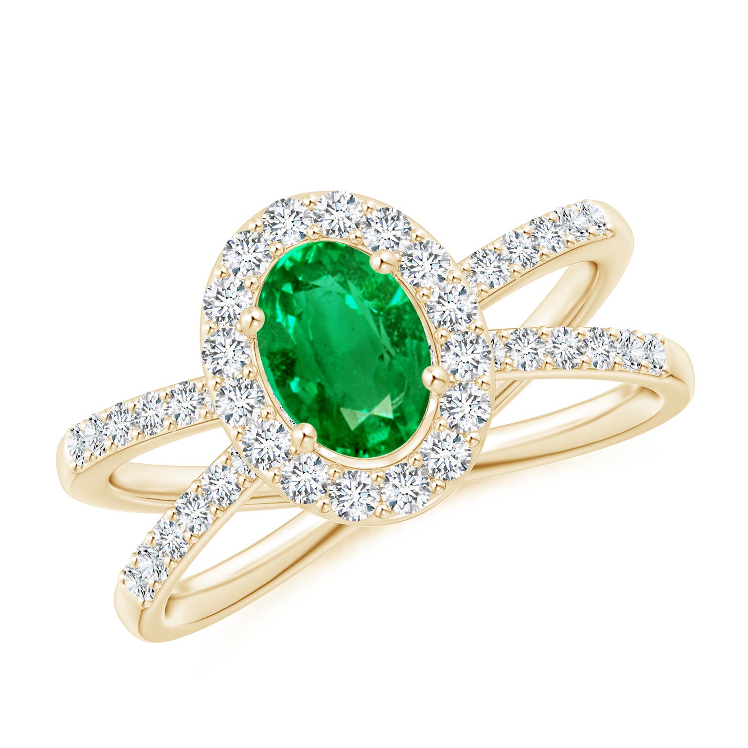 AAA - Emerald / 1.28 CT / 14 KT Yellow Gold