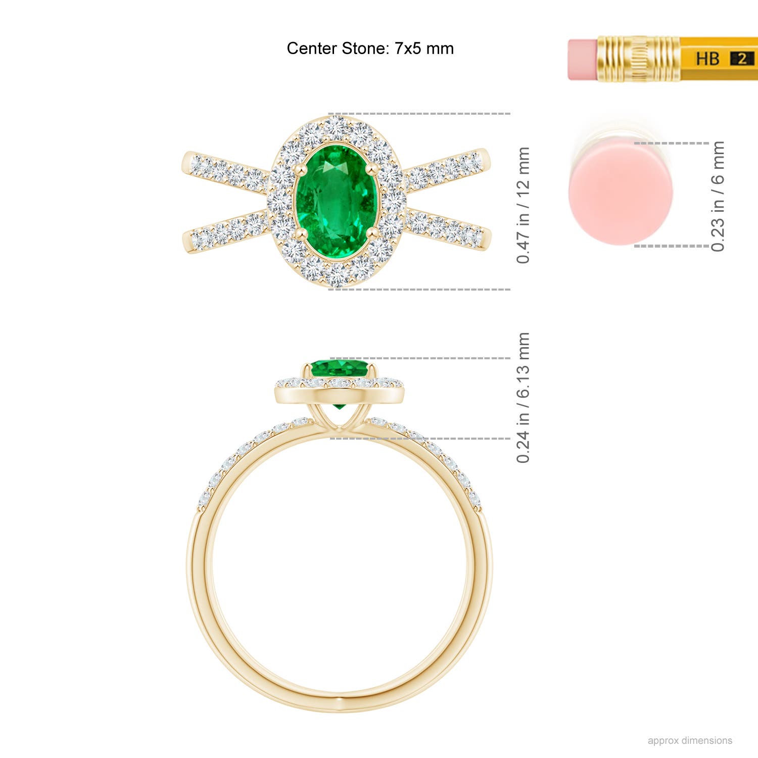 AAA - Emerald / 1.28 CT / 14 KT Yellow Gold