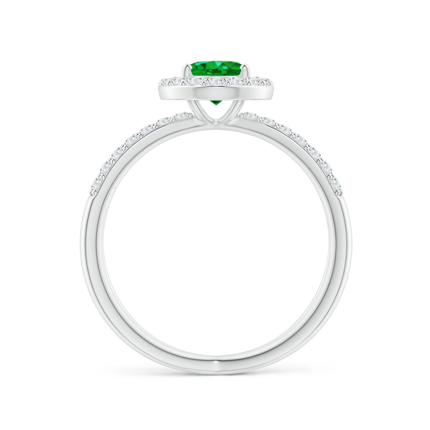 AAAA - Emerald / 1.28 CT / 14 KT White Gold