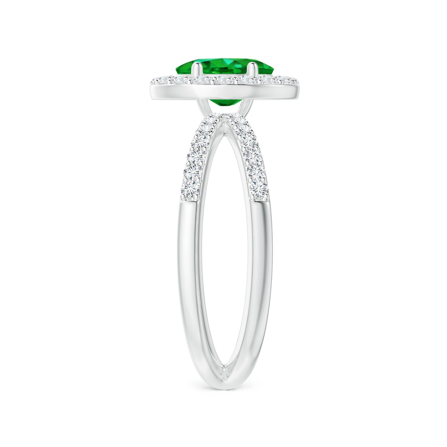 AAAA - Emerald / 1.28 CT / 14 KT White Gold