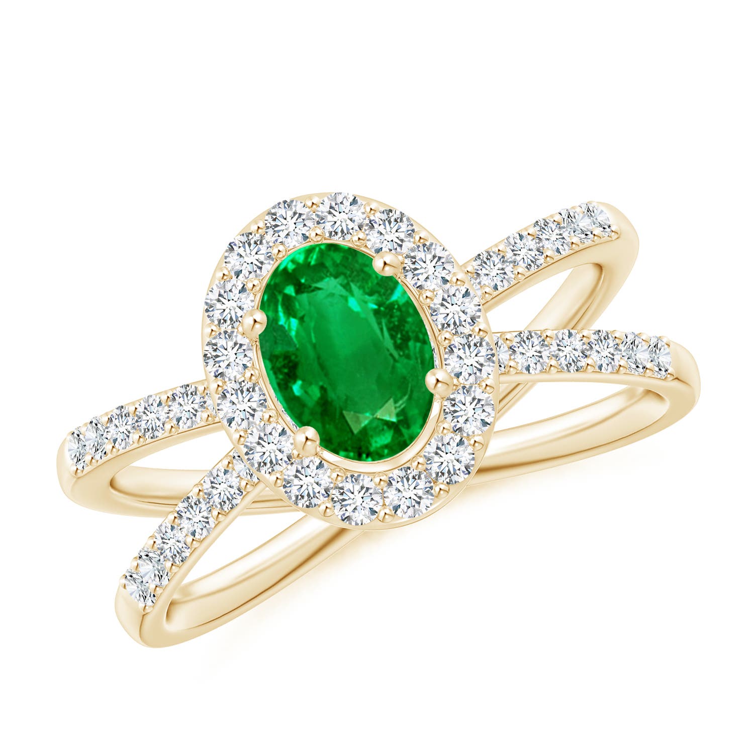 AAAA - Emerald / 1.28 CT / 14 KT Yellow Gold