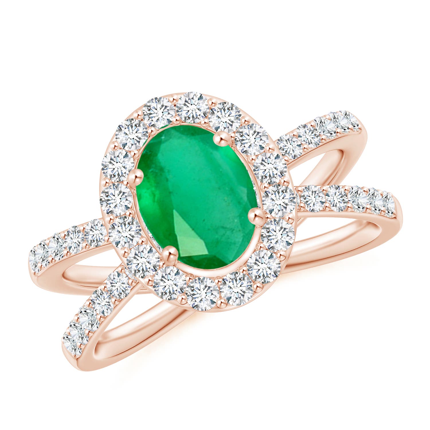 A - Emerald / 2.07 CT / 14 KT Rose Gold