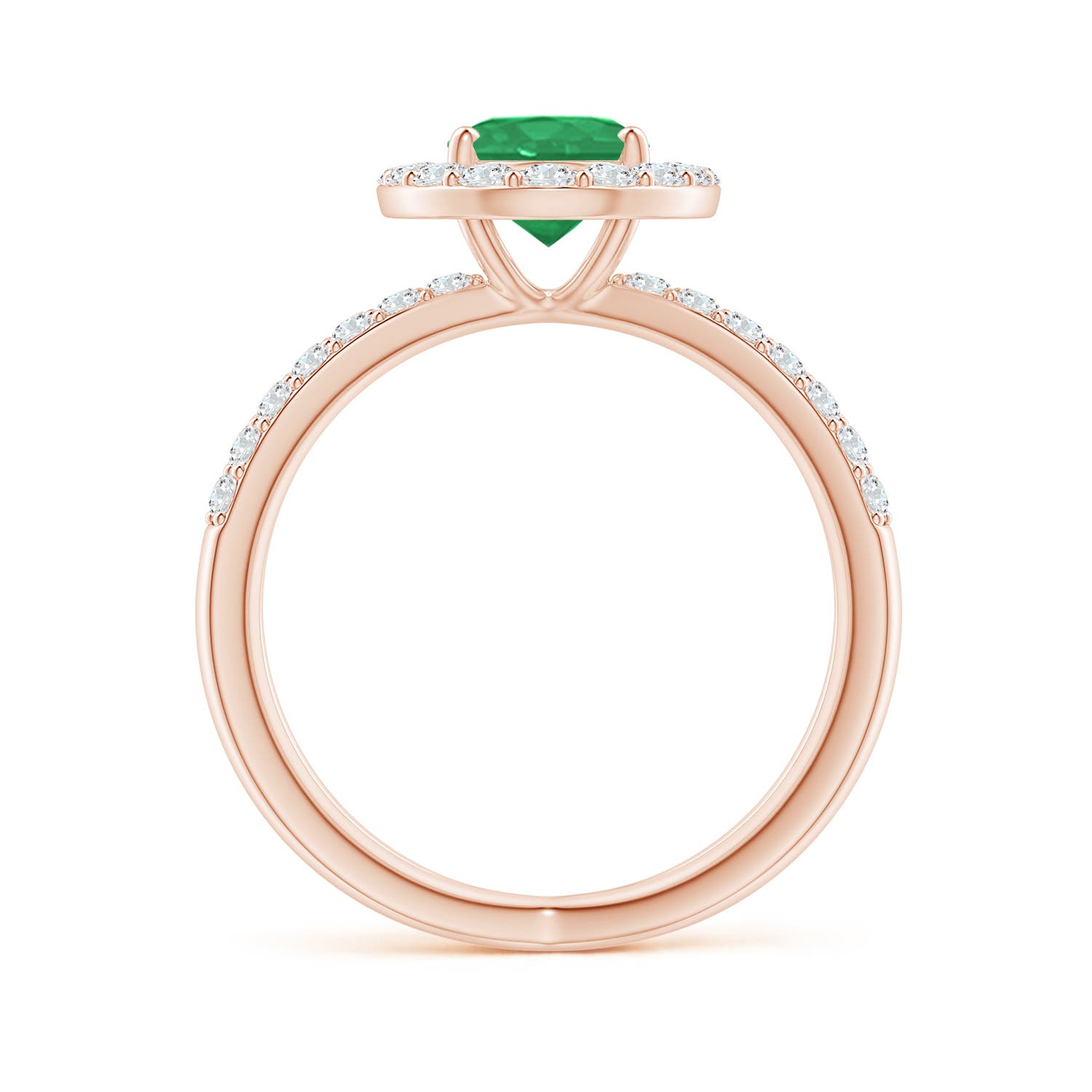 A - Emerald / 2.07 CT / 14 KT Rose Gold