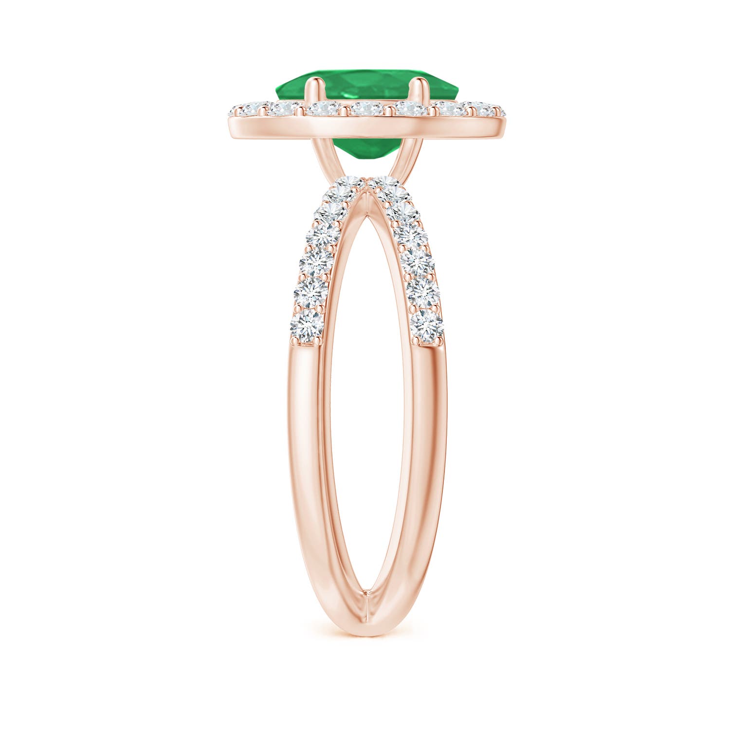 A - Emerald / 2.07 CT / 14 KT Rose Gold