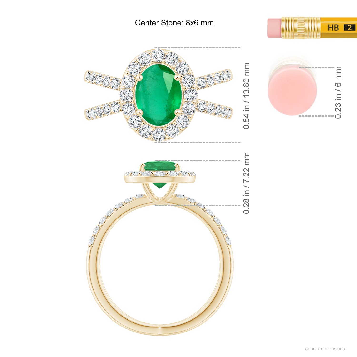 A - Emerald / 2.07 CT / 14 KT Yellow Gold