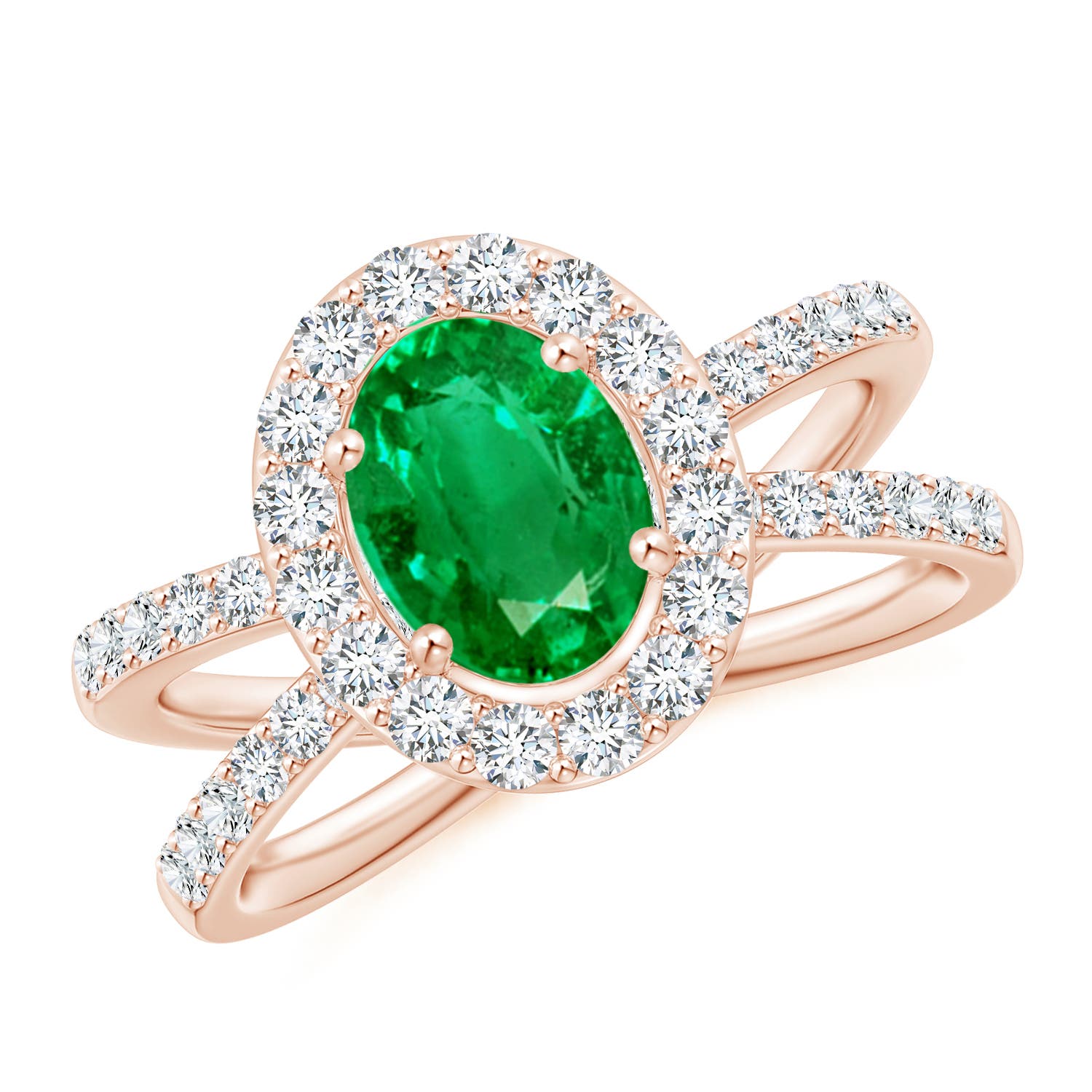 AAA - Emerald / 2.07 CT / 14 KT Rose Gold