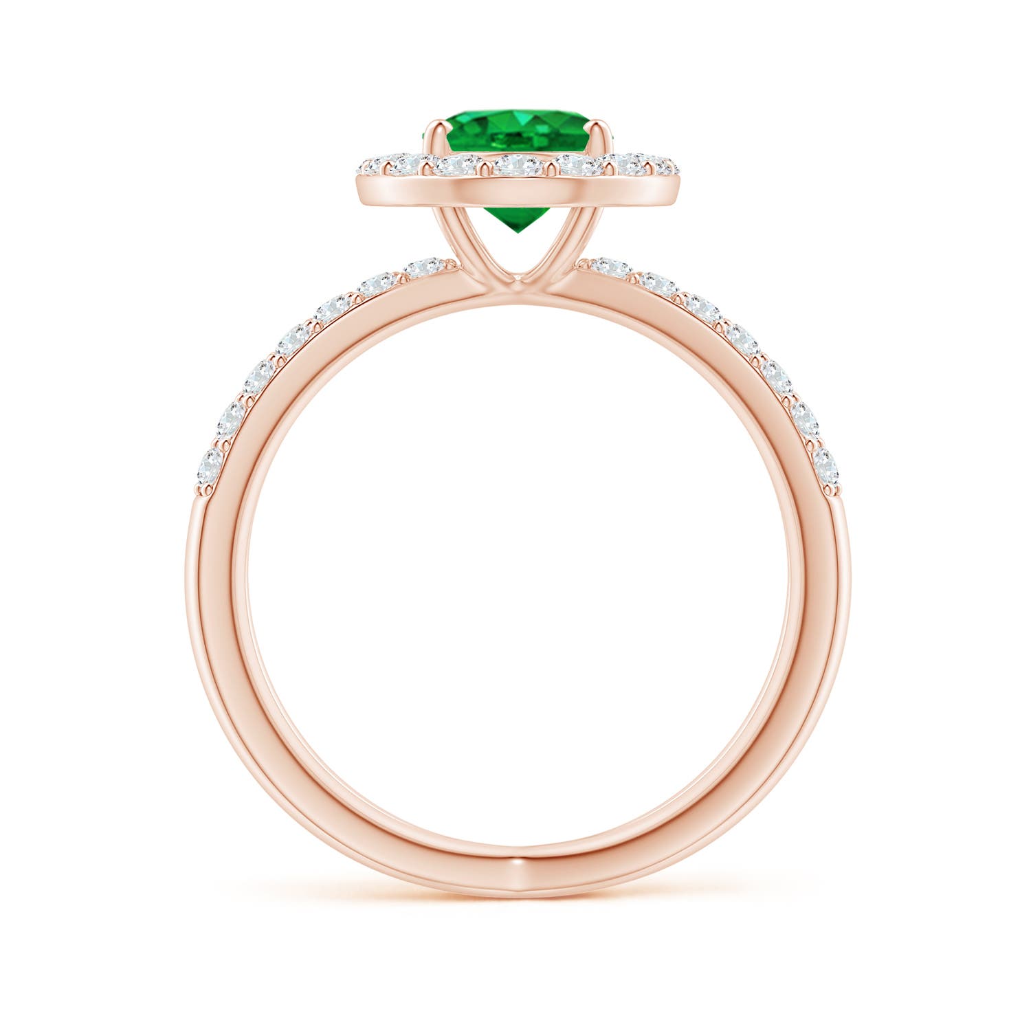 AAA - Emerald / 2.07 CT / 14 KT Rose Gold