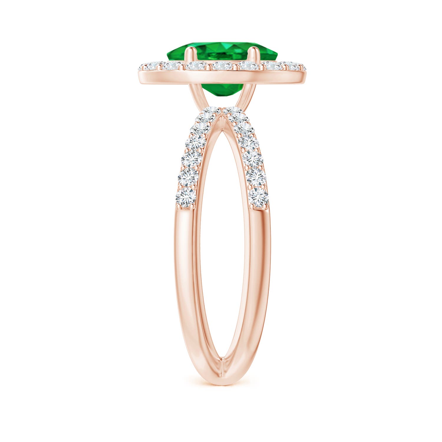 AAA - Emerald / 2.07 CT / 14 KT Rose Gold