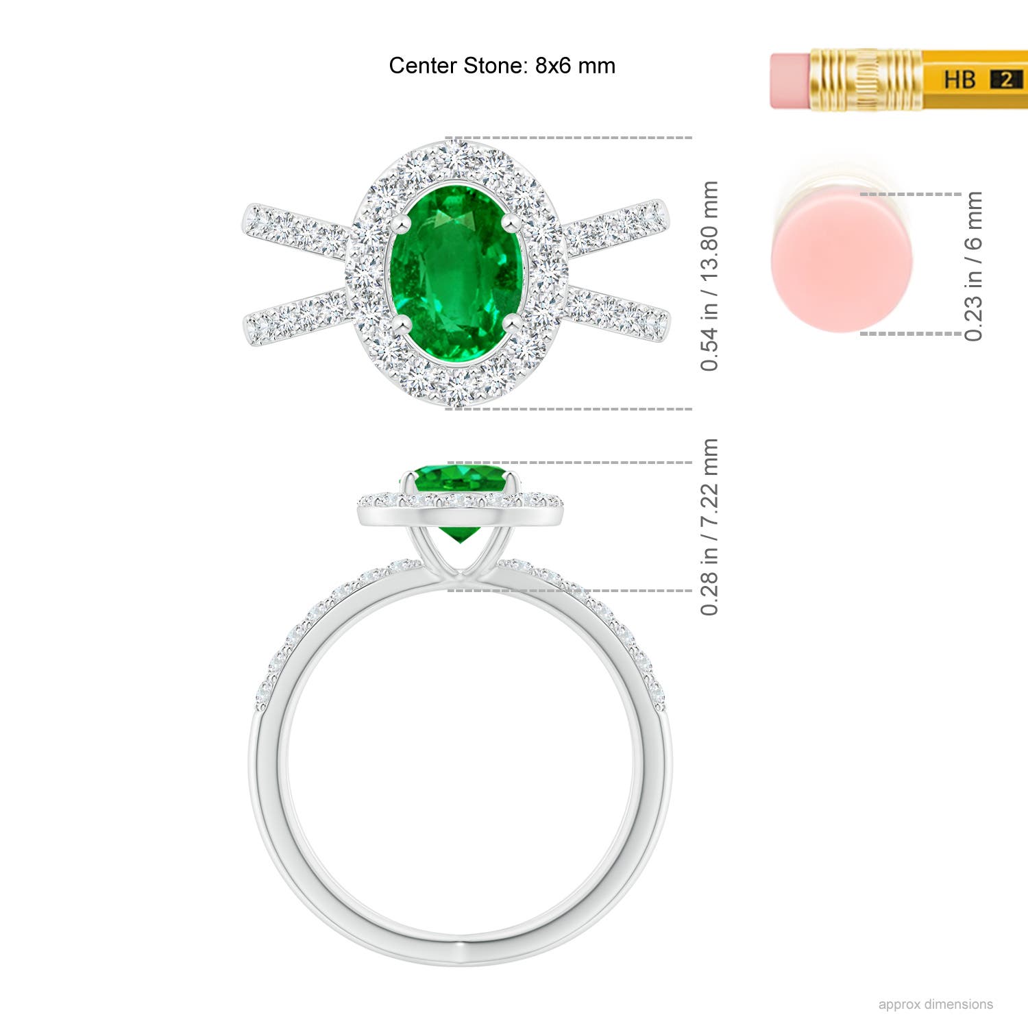 AAAA - Emerald / 2.07 CT / 14 KT White Gold