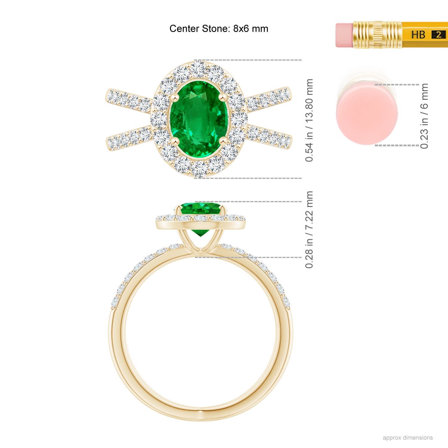 AAAA - Emerald / 2.07 CT / 14 KT Yellow Gold