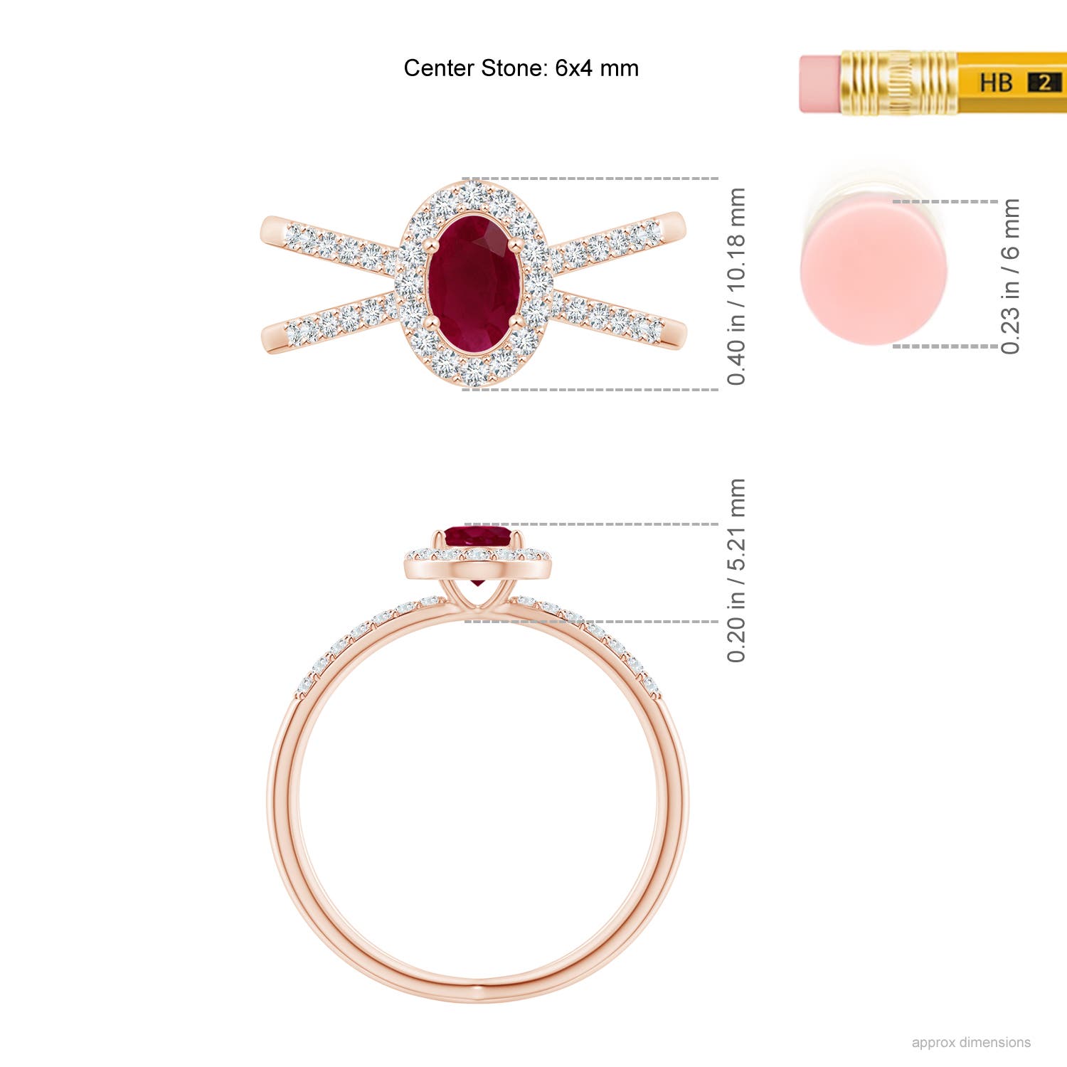 A - Ruby / 0.98 CT / 14 KT Rose Gold