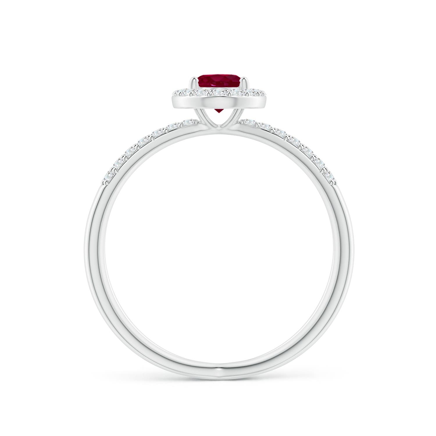 A - Ruby / 0.98 CT / 14 KT White Gold