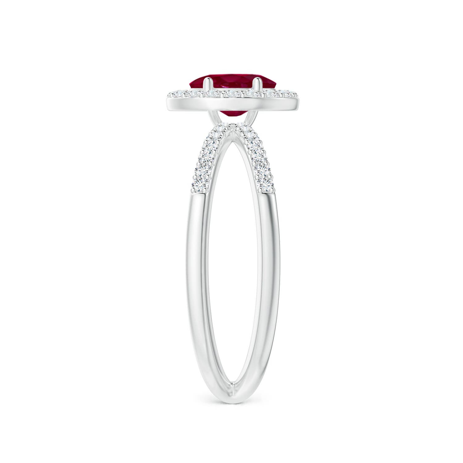 A - Ruby / 0.98 CT / 14 KT White Gold