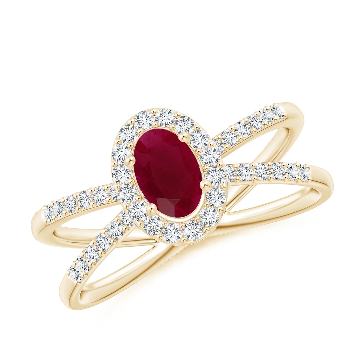 A - Ruby / 0.98 CT / 14 KT Yellow Gold