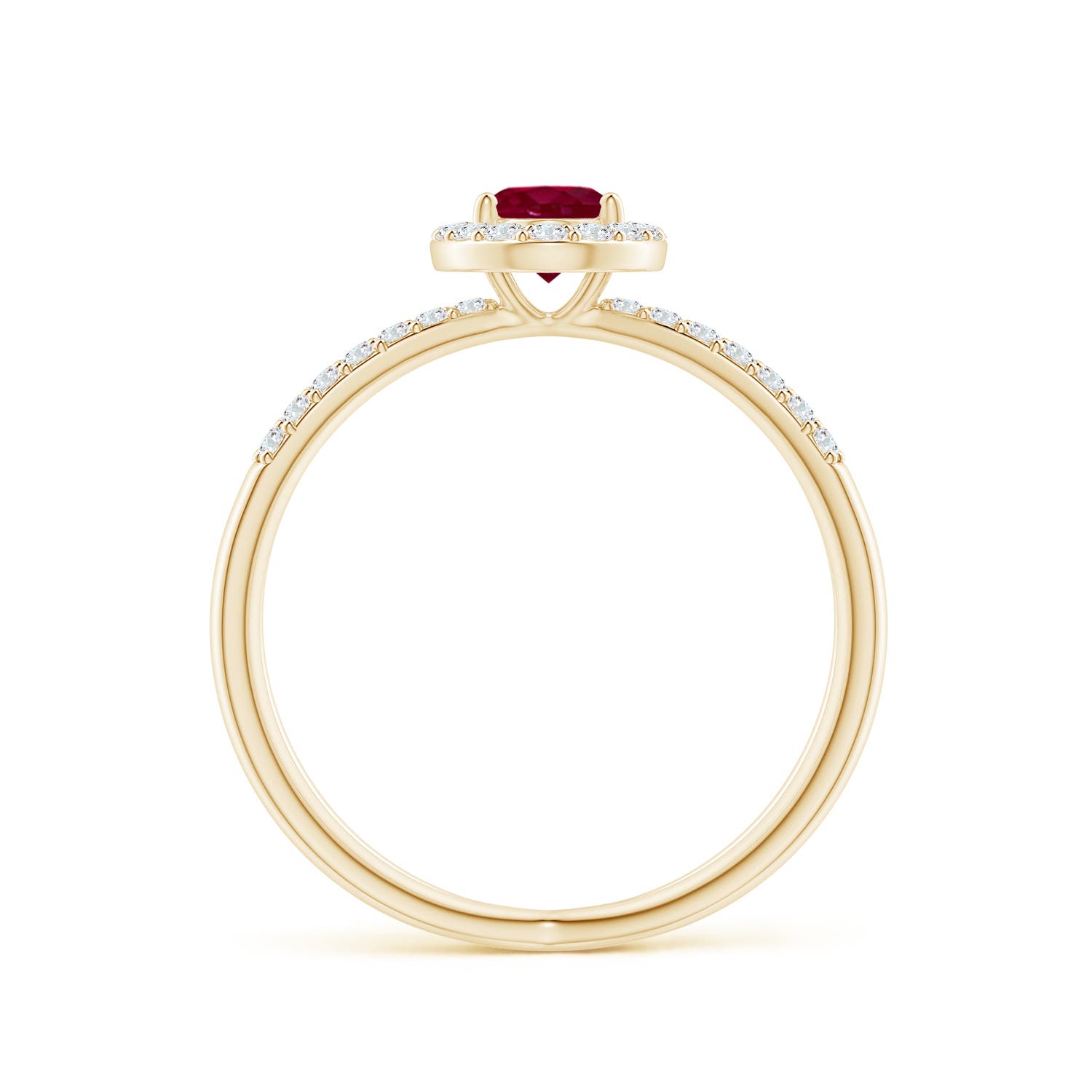 A - Ruby / 0.98 CT / 14 KT Yellow Gold