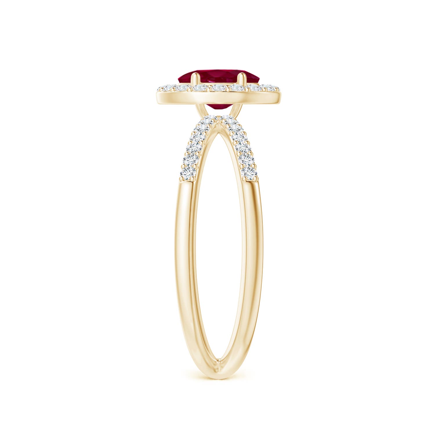 A - Ruby / 0.98 CT / 14 KT Yellow Gold