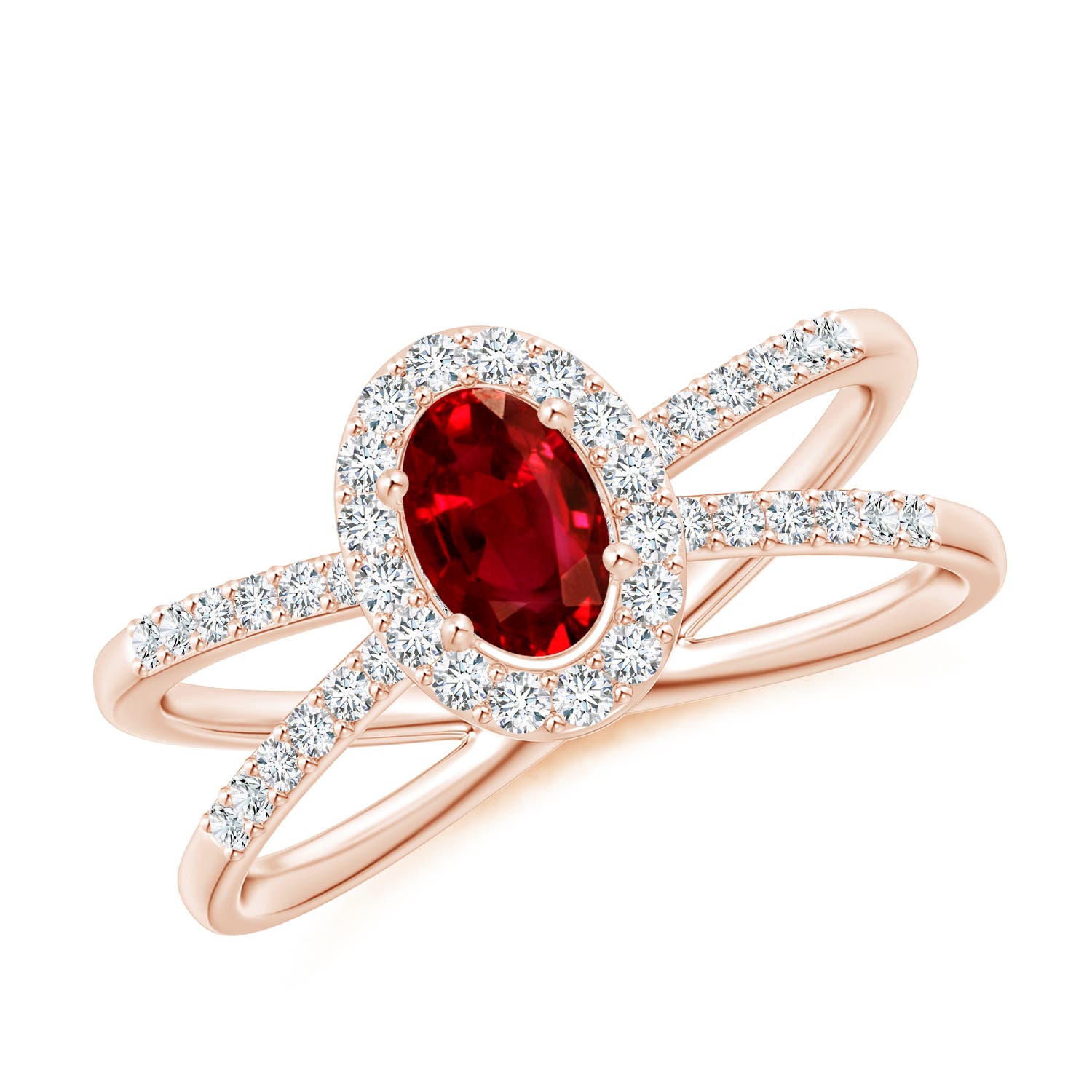 AAAA - Ruby / 0.98 CT / 14 KT Rose Gold