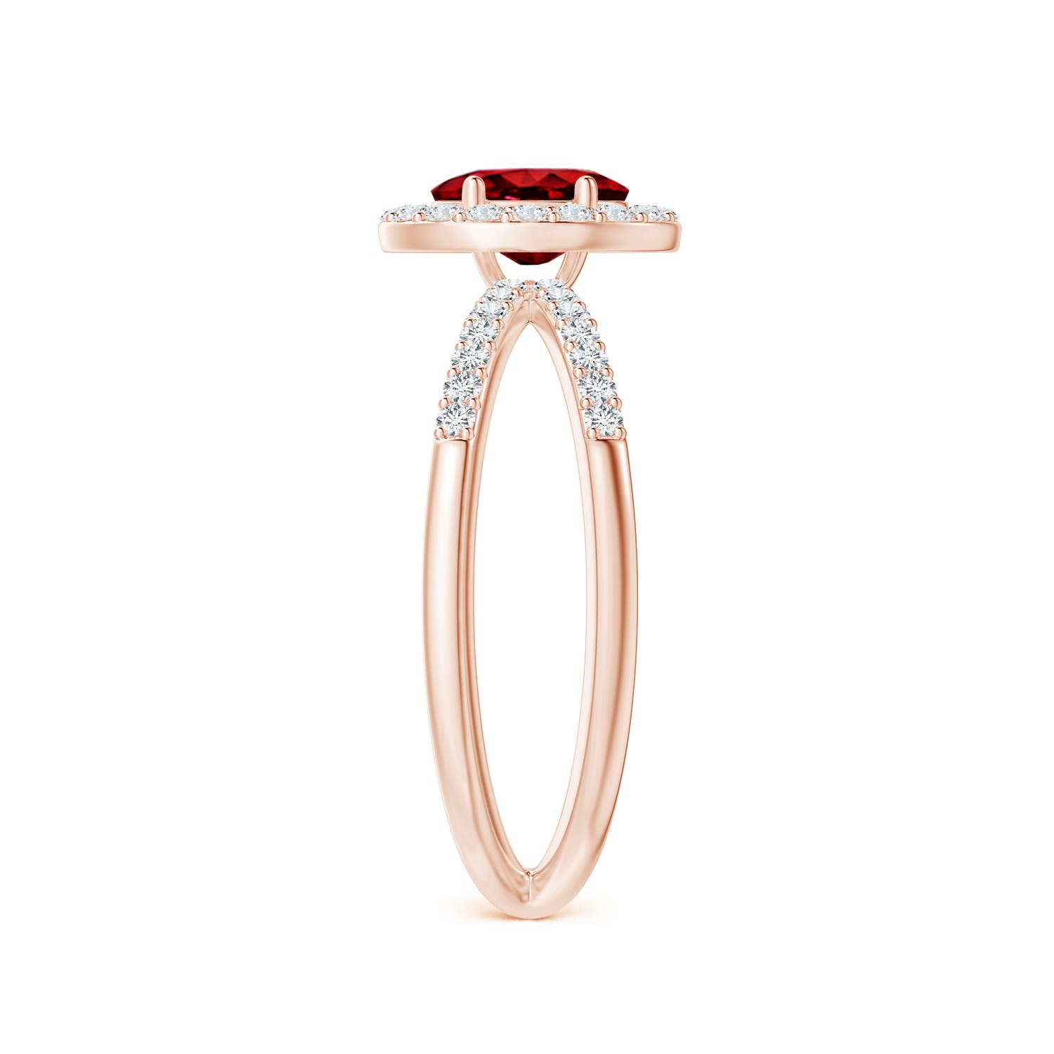 AAAA - Ruby / 0.98 CT / 14 KT Rose Gold