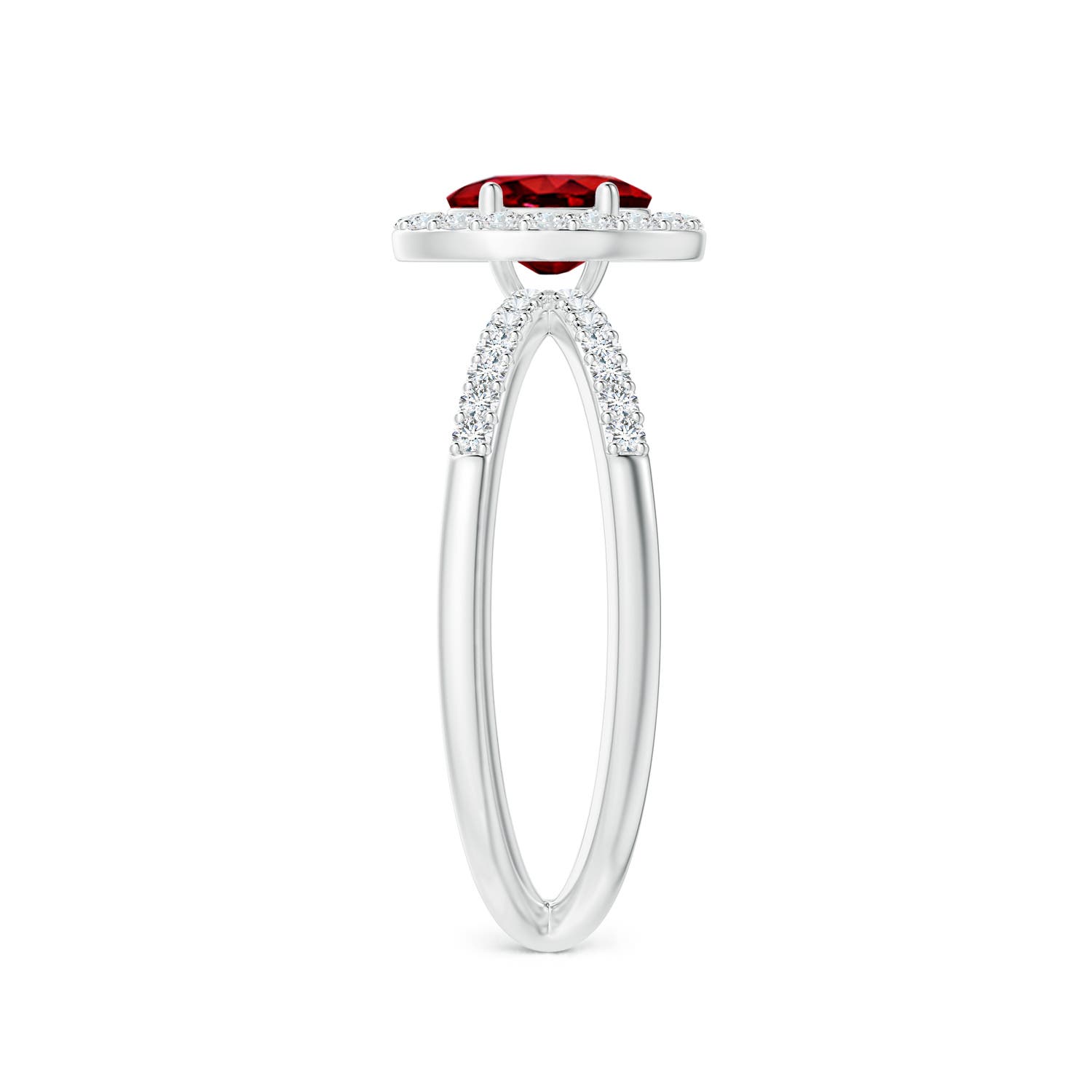 AAAA - Ruby / 0.98 CT / 14 KT White Gold