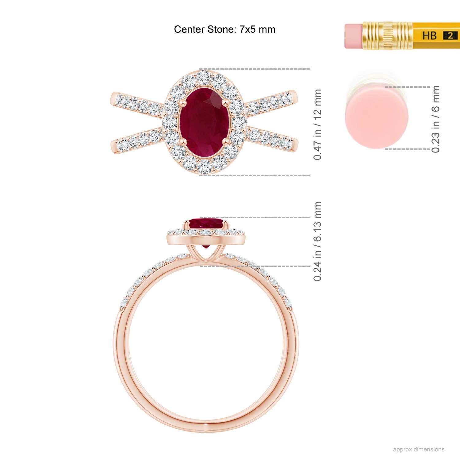 A - Ruby / 1.62 CT / 14 KT Rose Gold