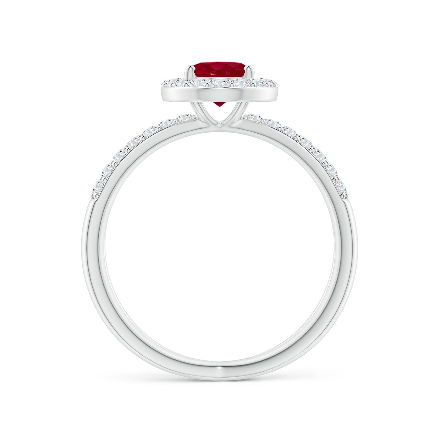 AA - Ruby / 1.62 CT / 14 KT White Gold