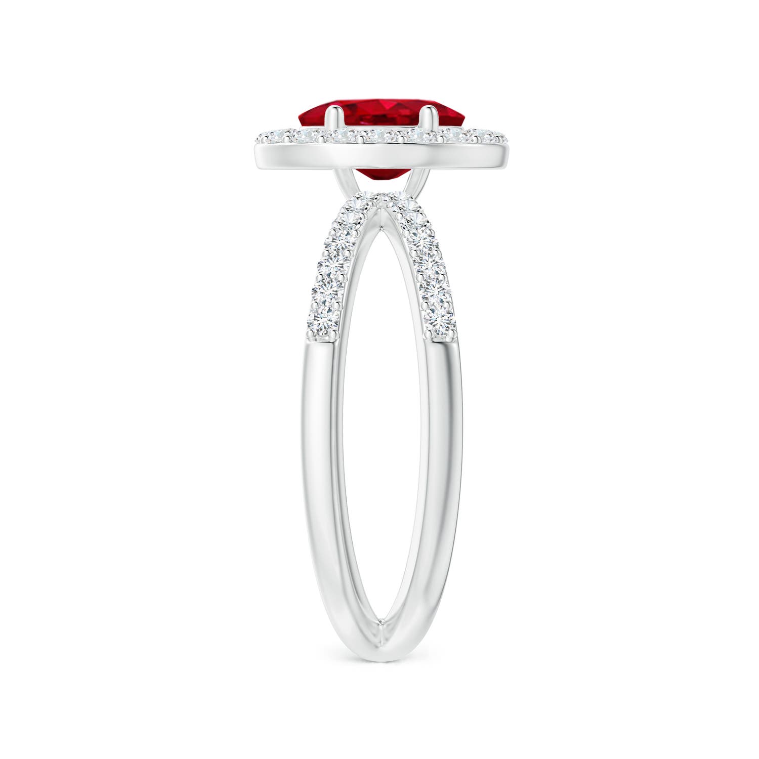 AAA - Ruby / 1.62 CT / 14 KT White Gold