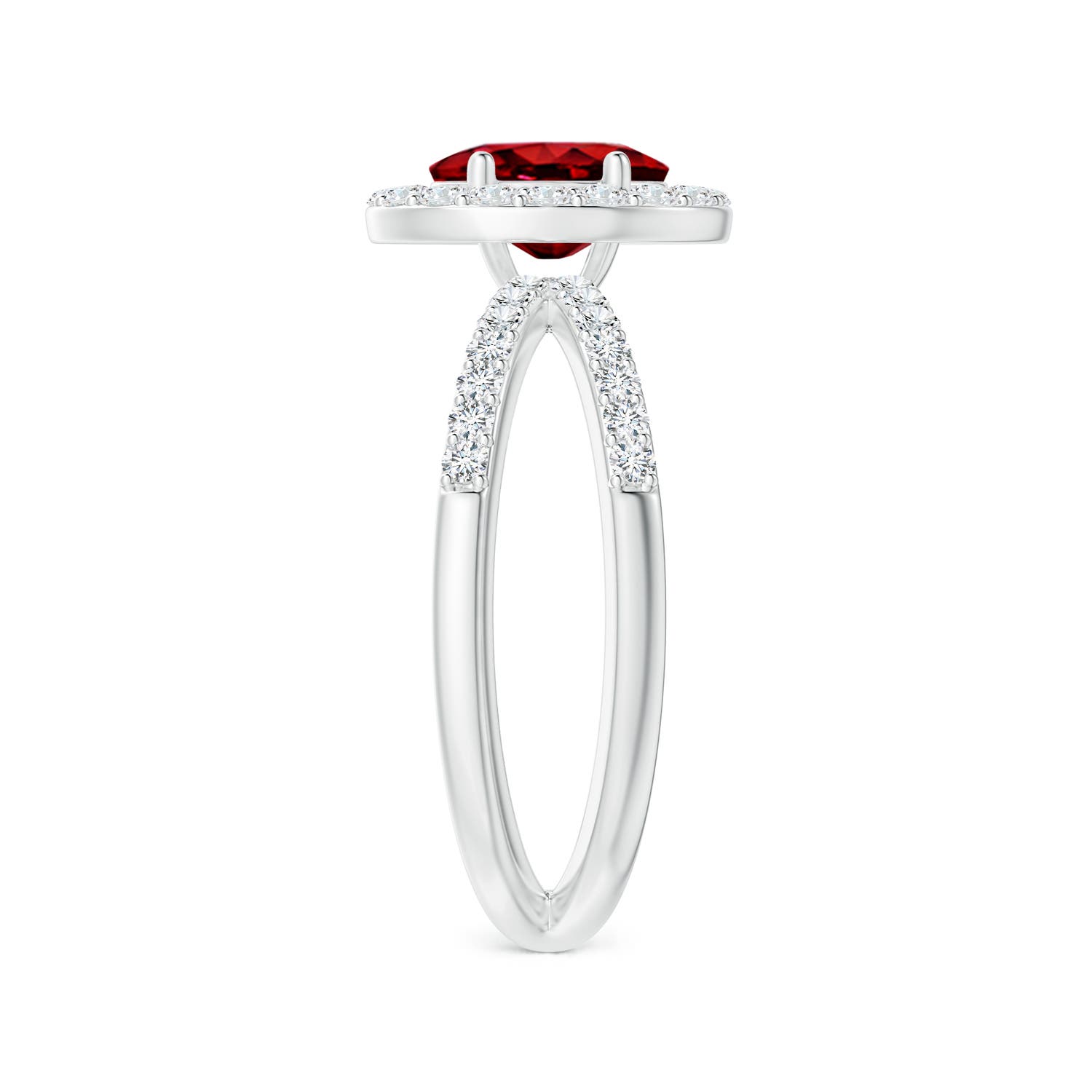 AAAA - Ruby / 1.62 CT / 14 KT White Gold