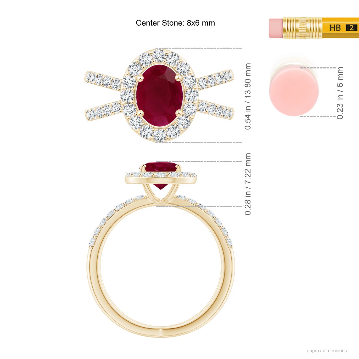 A - Ruby / 2.22 CT / 14 KT Yellow Gold