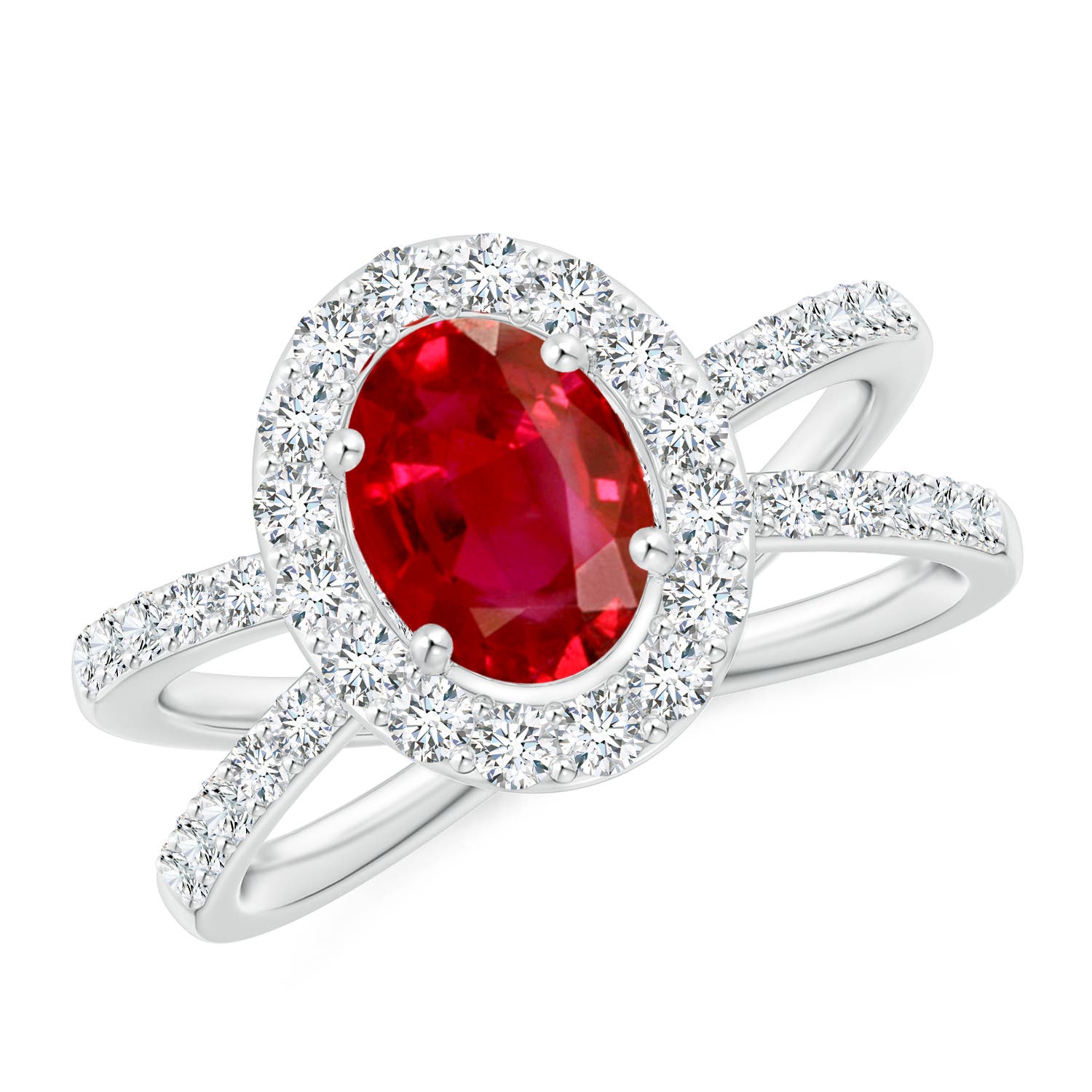 AAA - Ruby / 2.22 CT / 14 KT White Gold