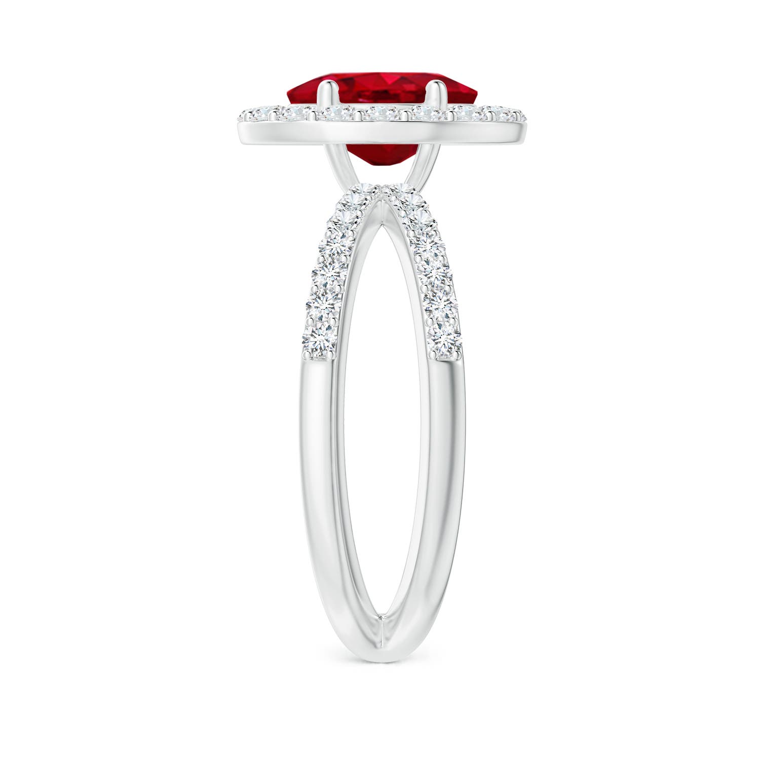 AAA - Ruby / 2.22 CT / 14 KT White Gold