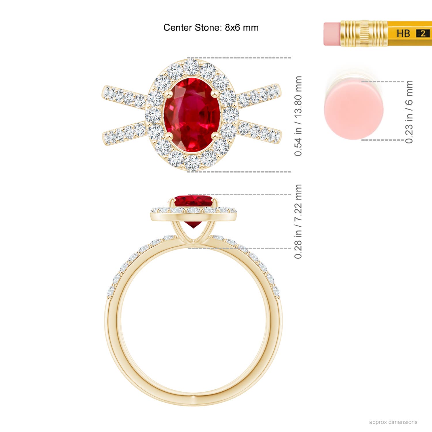 AAA - Ruby / 2.22 CT / 14 KT Yellow Gold